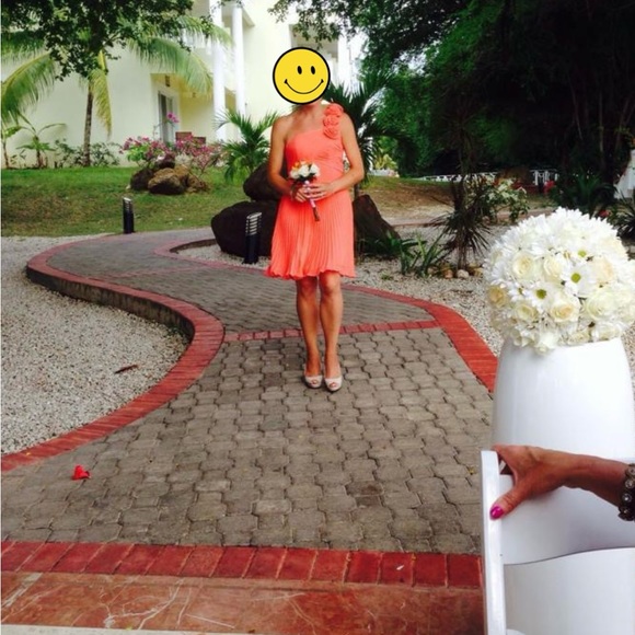 Beautiful Coral Bridesmaid Dresses - Picture 2 of 5